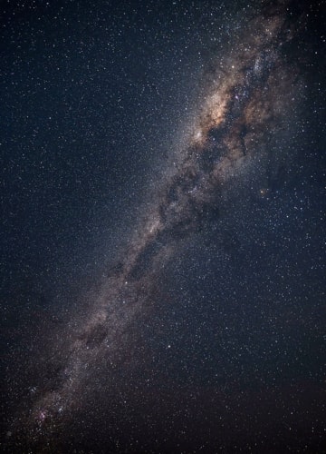 A wide shot of the Milky Way, highlighting nothing but an infinite amount of tiny stars scattered accross the endless void of space